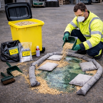 Kit de urgenta EuSORB pentru scurgeri, universal, capacitate absorbtie 93 l